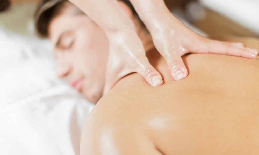 male getting a massage